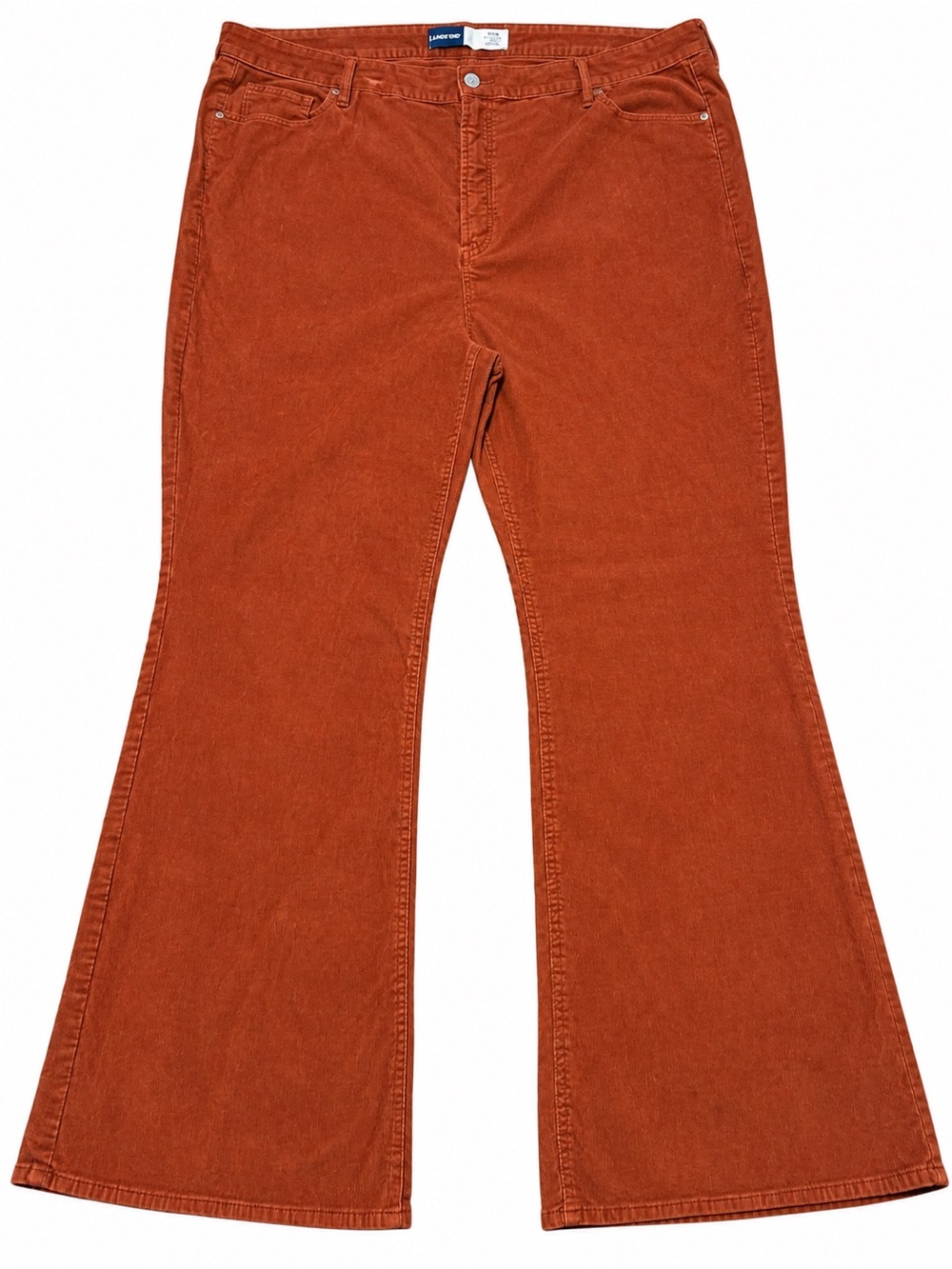 Old Navy Higher High-Rise Flare Corduroy Pants Women’s Size 28 Rust Orange